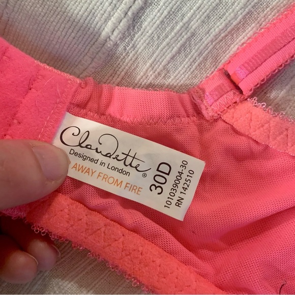 Claudette grey & pink underwire bra - Picture 4 of 4